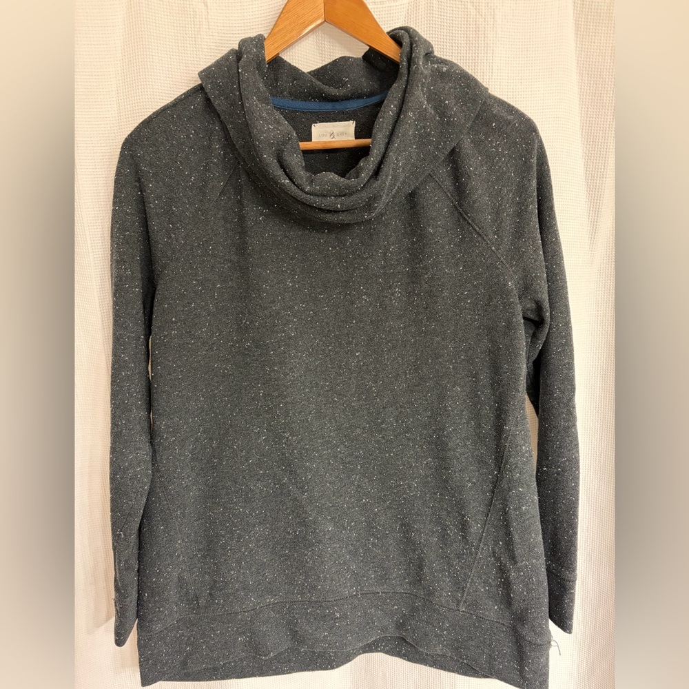 Lou & Grey Charcoal Cowl Neck Sweatshirt